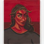 Ania Hobson. <em>Blood Shot Eye</em>, 2022. Oil on canvas, 19 5/8 x 15 3/4 inches (50 x 40 cm)