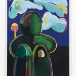 Gabby Rosenberg. <em>Budding</em>, 2022. Acrylic and flashe on canvas, 48 x 36 inches (121.9 x 91.4 cm)