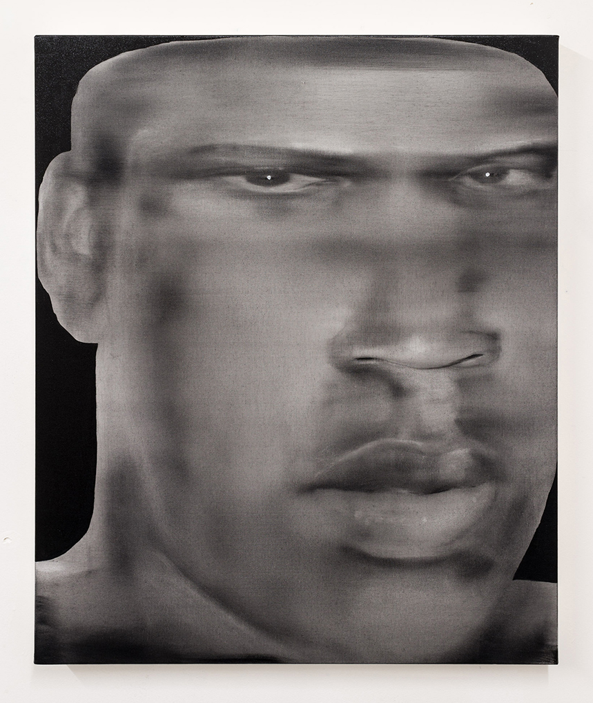 Jingze Du. <em>Jay-Z</em>, 2021. Oil on linen, 23 5/8 x 19 3/4 inches (60 x 50.2 cm)