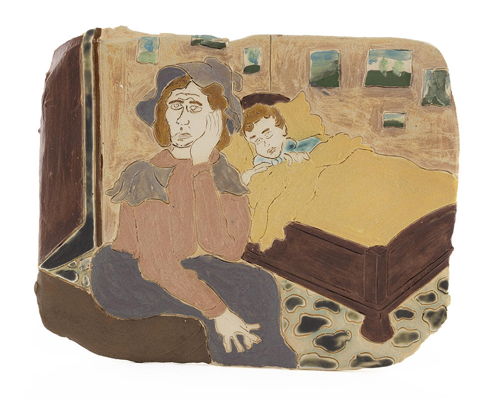 Kevin McNamee-Tweed. <em>The Artist's Mother</em>, 2021. Glazed ceramic, 7 1/2 x 9 1/4 inches (19.1 x 23.5 cm)