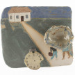 Kevin McNamee-Tweed. <em>Approaching Edifice (Vessel Accompanied by Clock)</em>, 2021. Glazed ceramic, 7 1/2 x 8 x 2 inches (19.1 x 20.3 x 5.1 cm) thumbnail