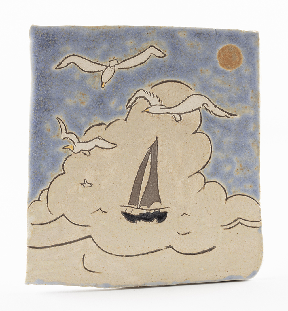 Kevin McNamee-Tweed. <em>At Sea</em>, 2022. Glazed ceramic, 5 3/4 x 5 1/4 inches (14.6 x 13.3 cm)