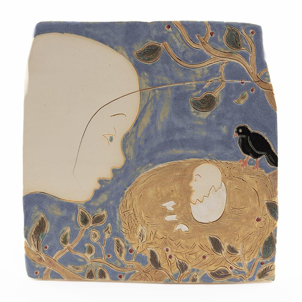 Kevin McNamee-Tweed. <em>Circle of Life</em>, 2022. Glazed ceramic, 8 1/4 x 8 inches (21 x 20.3 cm)