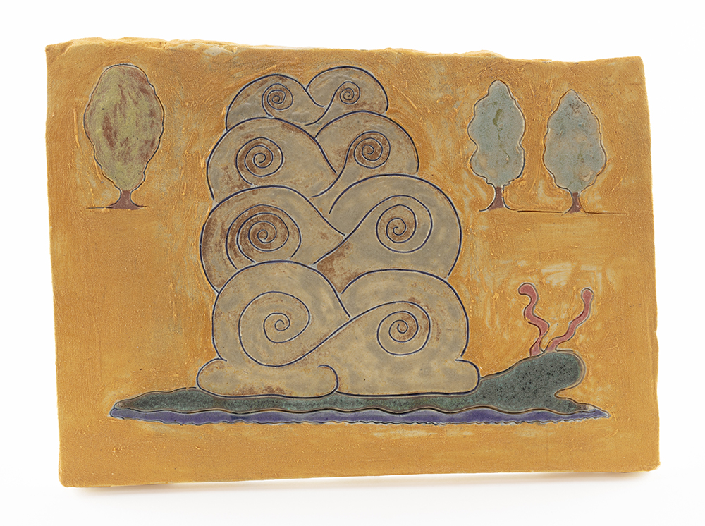 Kevin McNamee-Tweed. <em>Snail</em>, 2022. Glazed ceramic, 5 1/4 x 7 1/4 inches (13.3 x 18.4 cm)