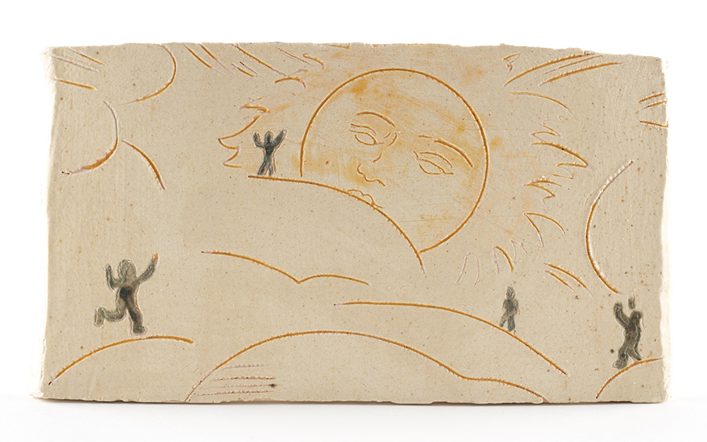 Kevin McNamee-Tweed. <em>The Sun</em>, 2022. Glazed ceramic, 3 1/4 x 5 3/4 inches (8.3 x 14.6 cm)