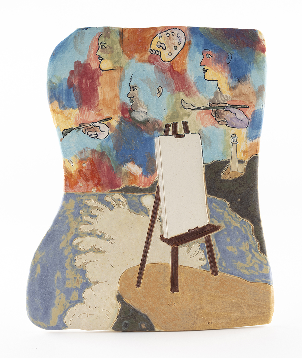 Kevin McNamee-Tweed. <em>Painting</em>, 2022. Glazed ceramic, 10 x 8 1/4 inches (25.4 x 21 cm)