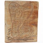 Kevin McNamee-Tweed. <em>Snake (Face)</em>, 2022. Glazed ceramic, 5 3/4 x 4 3/4 inches (14.6 x 12.1 cm)