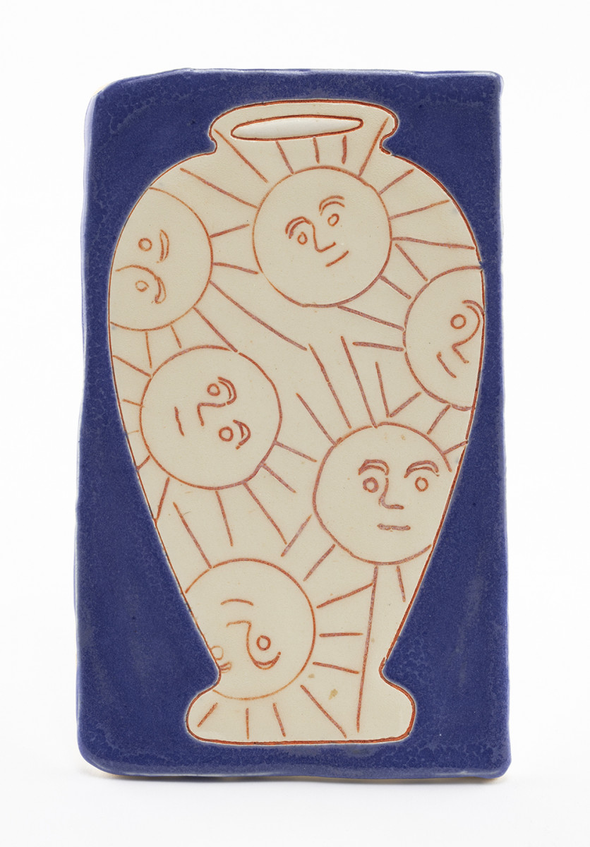 Kevin McNamee-Tweed. <em>Sun Vase</em>, 2022. Glazed ceramic, 7 x 4 1/4 inches (17.8 x 10.8 cm)