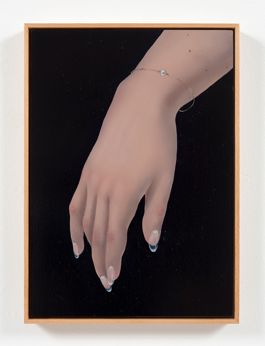 Natalia Gonzalez Martin. <em>Universal History of Betrayal - Cassiopea (3)</em>, 2022. Oil on panel, 11 1/2 x 8 1/4 inches (29.2 x 21 cm)