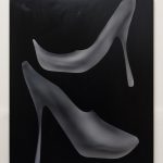 Jingze Du. <em>Heels</em>, 2022. Oil on canvas, 47 1/4 x 39 3/8 inches (120 x 100 cm)