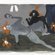 Shadi Al-Atallah. <em>Predator and Pray</em>, 2022. Acrylic, oil pastel, charcoal and pencil on canvas, 55 1/8 x 72 inches (140 x 183 cm) thumbnail