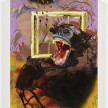 Bianca Fields. <em>Grip of the Lip</em>, 2021. Acrylic, oil and spray paint on yupo paper mounted on panel, 40 x 30 inches (101.6 x 76.2 cm) thumbnail