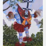 Terron Cooper Sorrells. <em>Kanaga</em>, 2022. Oil and acrylic on canvas, 84 x 60 inches (213.4 x 152.4 cm)