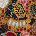 Chiachio & Giannone. <em>Lyonnais</em>, 2016. Hand embroidery with cotton threads and jewelry effect on fabric, 58 1/4 x 48 inches (148 x 122 cm) Detail
