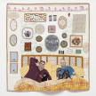 Chiachio & Giannone. <em>Coleccionistas de trapos</em>, 2022. Hand embroidery with cotton threads, patchwork and textiles on quilt, 82 5/8 x 74 3/4 inches (210 x 190 cm) thumbnail