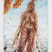 Kate Klingbeil. <em>Root Rot</em>, 2022. Acrylic, pigment, watercolor, vinyl paint, sand, rocks from Lake Michigan and Lake Charlevoix and oil stick on canvas, 60 x 44 x 2 inches (152.4 x 111.8 x 5.1 cm) thumbnail