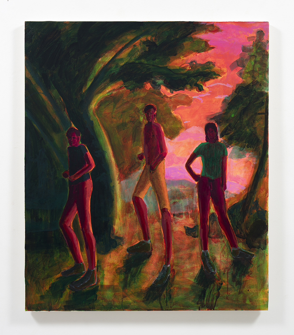 Bradley McCrary. <em>The Angels' Ass Kicking Pose</em>, 2020. Acrylic on canvas, 48 x 40 inches (121.9 x 101.6 cm)