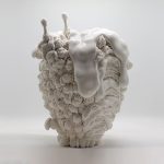 Kazuhito Kawai. <em>Undercooled</em>, 2022. Glazed ceramic, 19 5/8 x 15 3/8 x 13 7/8 inches (49.8 x 39.1 x 35.2 cm) Detail