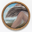 Natalia Gonzalez Martin. <em>Leda and The Swan in 3 Acts (The Great Wings / The Broken Wall / Terrified Fingers)</em>, 2022. Oil on panel with artist frame, Dimensions variable, each work is 19 5/8 x 19 5/8 inches (50 x 50 cm) Detail thumbnail