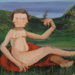 Luca Sára Rózsa. <em>Venus (The irresolvable contradiction between me and myself)</em>, 2022. Oil on canvas, 39 3/8 x 39 3/8 inches (100 x 100 cm)