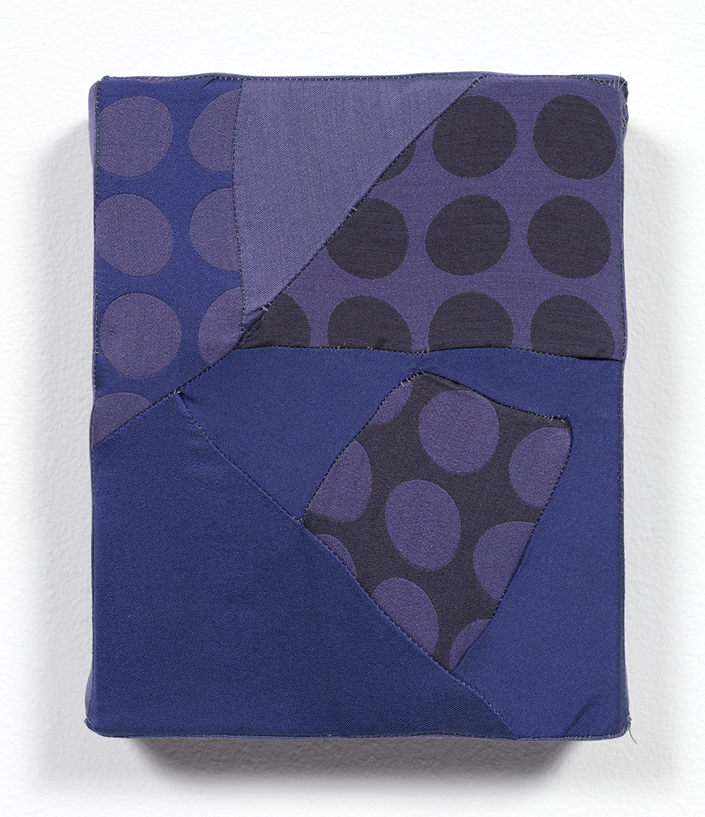 <em>Violet Space No. 1</em>, 2022. Jacquard woven wool and polyester, 10 1/4 x 8 1/2 inches (26 x 21.6 cm)