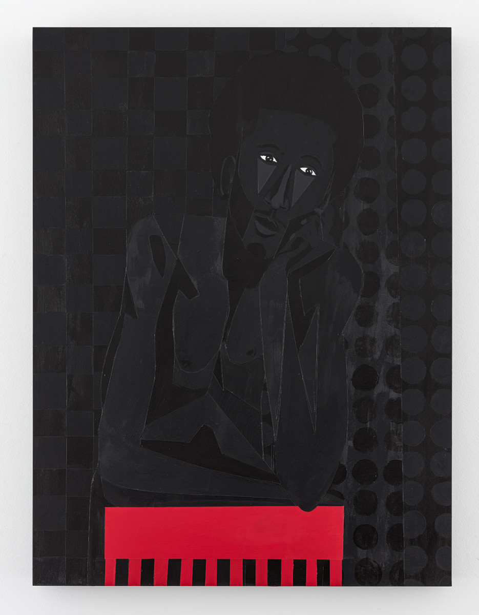 <em>The Nude Man Looks</em>, 2022. Acrylic on panel, 40 x 30 inches (101.6 x 76.2 cm)