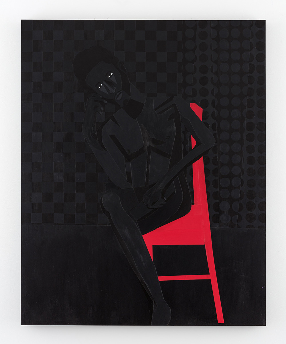 <em>The Nude Man Thinks No. 1</em>, 2022. Acrylic on panel, 60 x 48 inches (152.4 x 121.9 cm)