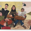 Ania Hobson. <em>Café</em>, 2022. Oil on canvas, 70 7/8 x 133 7/8 inches (180 x 340 cm) thumbnail