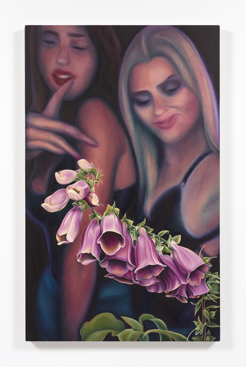 Ariane Hughes. <em>If Looks Could Kill</em>, 2022. Oil on linen, 51 1/8 x 31 1/2 inches (130 x 80 cm)