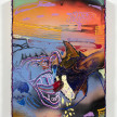 Bianca Fields. <em>Doing too much</em>, 2022. Acrylic, oil, and spray paint on yupo paper mounted on panel, 24 x 18 inches  (61 x 45.7 cm) thumbnail