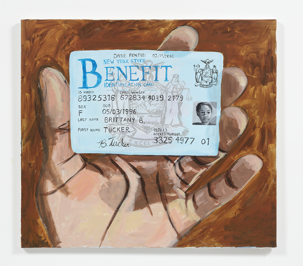 Brittany Tucker. <em>ID</em>, 2022. Acrylic on canvas, 31 3/4 x 35 1/2 inches (80.6 x 90.2 cm)