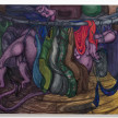 Adam Linn. <em>Full-length Wardrobe</em>, 2022. Colored pencil, crayon and watercolor on paper mounted on panel, 36 x 48 inches (91.4 x 121.9 cm) thumbnail