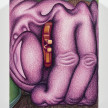 Adam Linn. <em>Full Frontal</em>, 2022. Colored pencil, crayon and watercolor on paper mounted on panel, 10 x 8 inches (25.4 x 20.3 cm) thumbnail