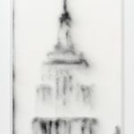 Jingze Du. <em>Empire State Building 1</em>, 2023. Acrylic on canvas, 102 1/2 x 52 inches (260.4 x 132.1 cm)