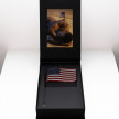 <em>South Body</em>, 2019. Artist presentation box, usb drive, 18 x 11.96 cm photograph, American flag with 14K gold tip, 2 3/4 x 7 7/8 x 11 3/4 inches (7 x 20 x 30 cm) thumbnail