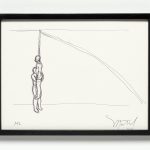<em>Cuerpo</em>, 2022. Ink on paper, 8 1/2 x 11 inches (21.6 x 27.9 cm) 9 x 11 1/2 inches (22.9 x 29.2 cm) Framed