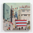 Hannah Morris. <em>Block Party</em>, 2023. Flashe and paper collage on panel, 24 x 24 inches (61 x 61 cm) thumbnail