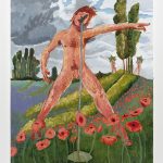 Bradley McCrary. <em>Power ballad for the poppies</em>, 2023. Acrylic on canvas, 60 x 48 inches (152.4 x 121.9 cm)