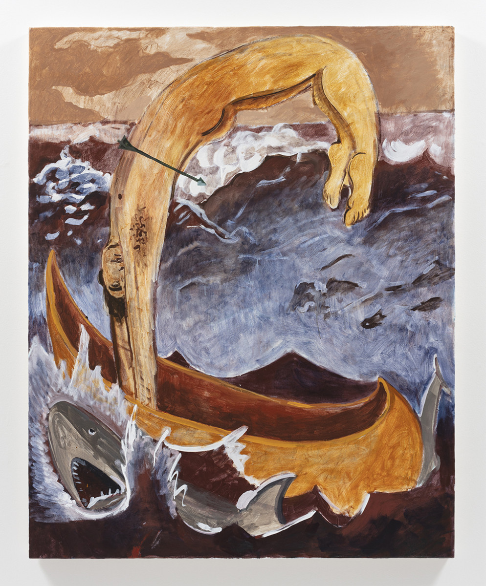 Bradley McCrary. <em>There's no fear among the waves</em>, 2023. Acrylic on canvas, 60 x 48 inches (152.4 x 121.9 cm)