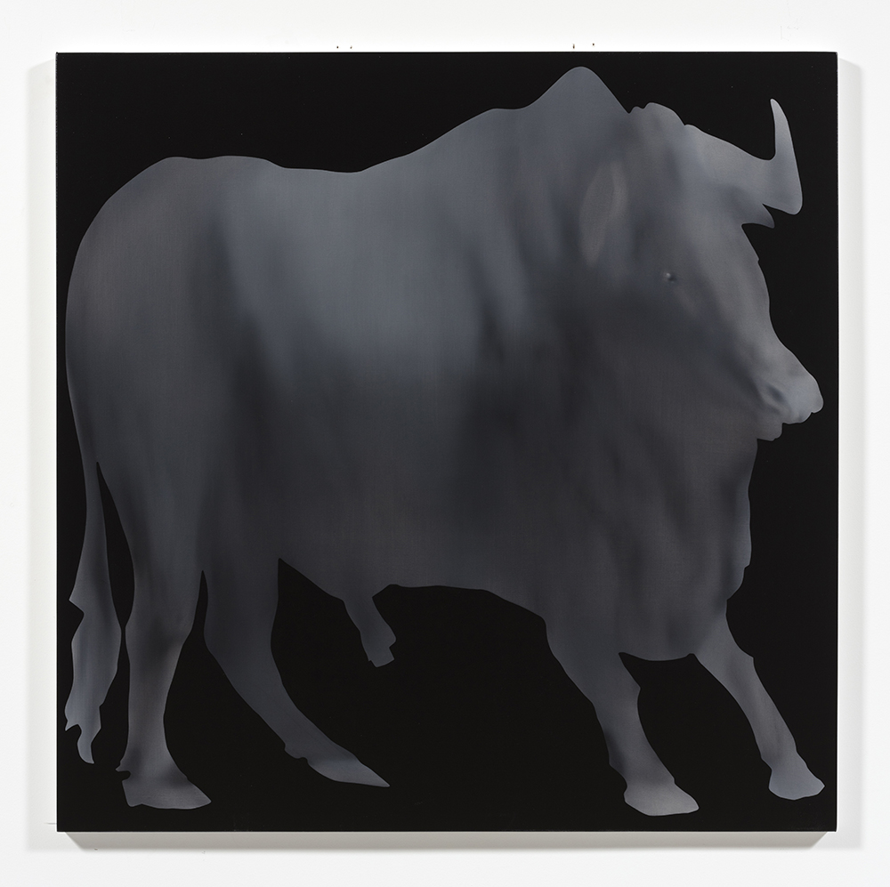 Jingze Du. <em>Bull</em>, 2023. Oil on canvas, 59 x 59 inches (150 x 150 cm)