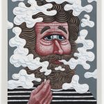Robert Pokorny. <em>Spiritual</em>, 2023. Acrylic on linen over panel, 36 x 28 inches (91.4 x 71.1 cm)