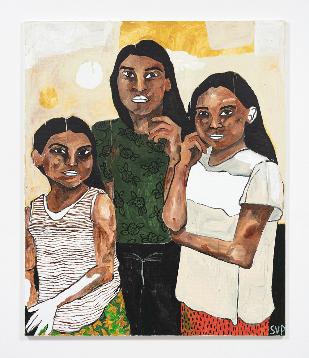 Shirley Villavicencio Pizango. <em>The meaning of cacao</em>, 2022. Acrylic on canvas, 73 3/4 x 90 1/2 inches  (187.3 x 229.9 cm)