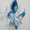 Vincent Cy Chen. <em>Primordial Conception</em>, 2023. Neon, acrylic gouache, feather, fiberglass, tinted resin, resin clay, epoxy, foam, steel, wood, hardware, and mineral spirits, 54 x 42 x 14 inches (137.2 x 106.7 x 35.6 cm) Detail thumbnail
