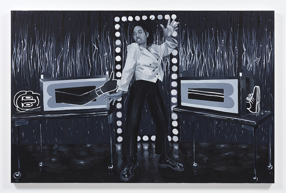 Brittany Tucker. <em>Abracadabra</em>, 2023. Oil on canvas, 51 1/8 x 78 3/4 inches (130 x 200 cm)