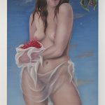 Natalia Gonzalez Martin. <em>Always leave one for next year</em>, 2023. Oil on panel, 35 3/8 x 23 5/8 inches (90 x 60 cm)