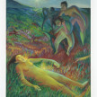 Yuma Radne. <em>Meditating</em>, 2023. Oil on canvas, 59 x 47 1/4 inches (150 x 120 cm) thumbnail