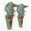 Becky Tucker. <em>Onager</em>, 2023. Glazed stoneware and faux suede, 16 7/8 x 9 7/8 x 4 3/4 inches  (43 x 25 x 12 cm) thumbnail