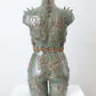 Becky Tucker. <em>Aril</em>, 2023. Glazed stoneware and faux suede, 30 3/4 x 17 3/4 x 9 inches (78 x 45 x 23 cm) thumbnail