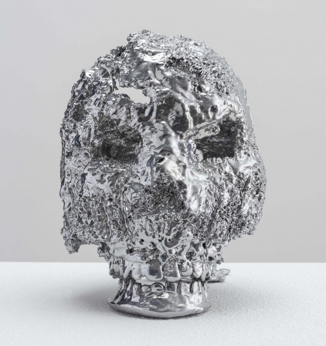 Jesse Pollock. <em>Grit</em>, 2023. Powder coated aluminum, 9 7/8 x 6 1/4 x 9 1/2 inches (25.1 x 15.9 x 24.1 cm)