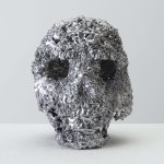 Jesse Pollock. <em>Silence</em>, 2023. Powder coated aluminum, 9 7/8 x 6 1/4 x 9 1/2 inches (25.1 x 15.9 x 24.1 cm)
